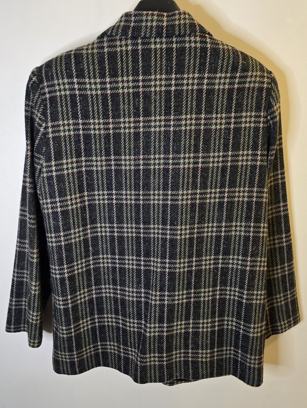 Vintage 90's Sag Harbor Hounds Tooth Wool Blend Blazer Jacket Size 16 - Picture 2 of 6